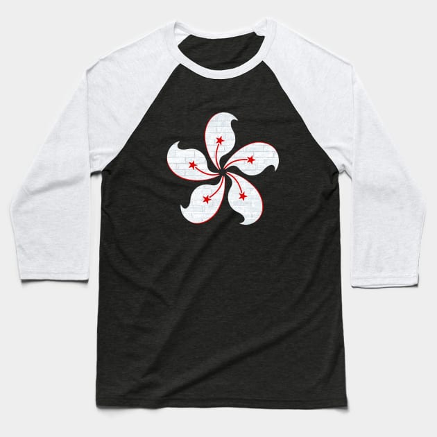 Hong Kong Orchid Baseball T-Shirt by HelenDesigns